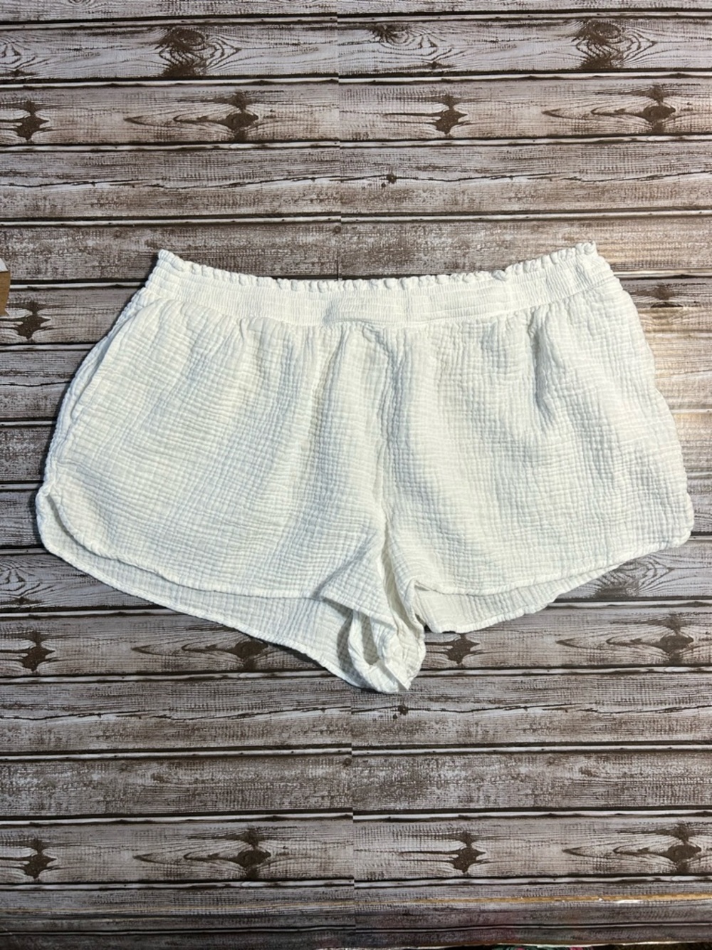aerie White Cotton Shorts Coastal Beach Size XXL